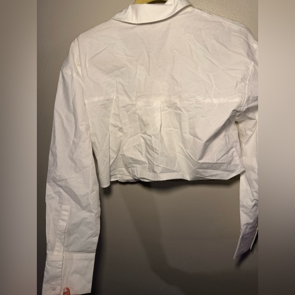 [grey lab] cropped white button up - Picture 7 of 7